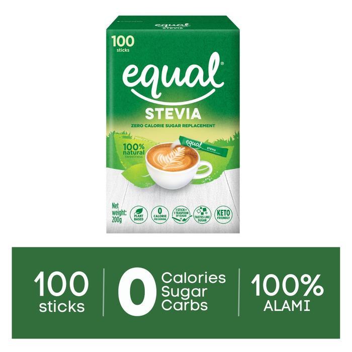 

Equal Naturals Stevia - Pemanis Stevia Nol Kalori 100 sticks