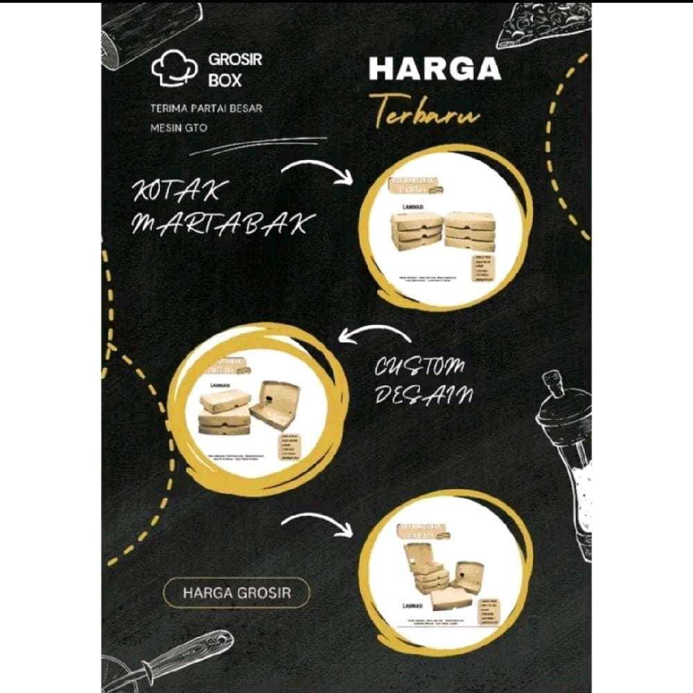 

[1000 pcs] GROSIR BOX/BOX MARTABAK MANIS KRAFT FULL LAMINASI/DUS BROWNIES/BOX KUE/BOX MARTABAK