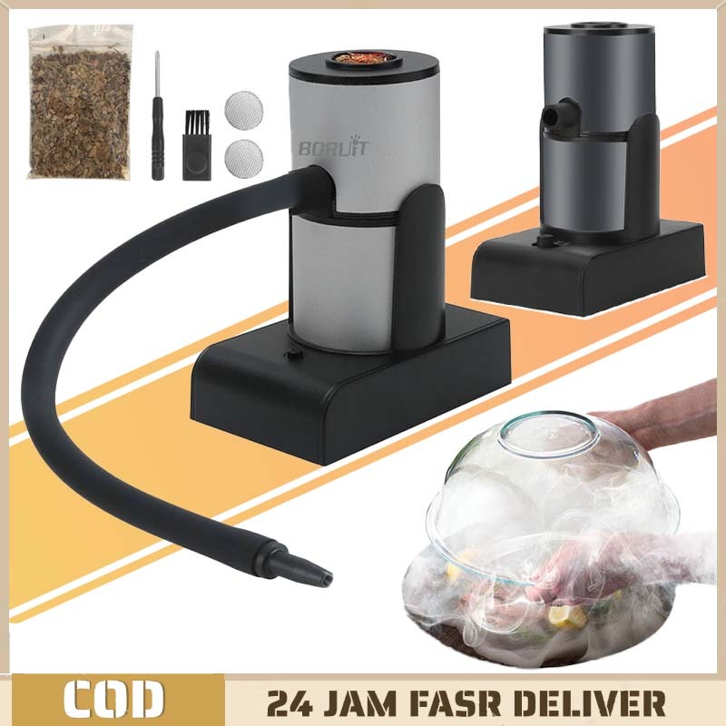 Portable Food Smoker Gun Alat Asap Makanan Profesional Smoking Infuser untuk Cocktail Daging BBQ Gri