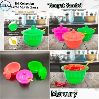 Mangkok Sambel/Tempat Sambel Set/Tempat Saos/Wadah Sambel/Tempat Sambel Plastik Mercury