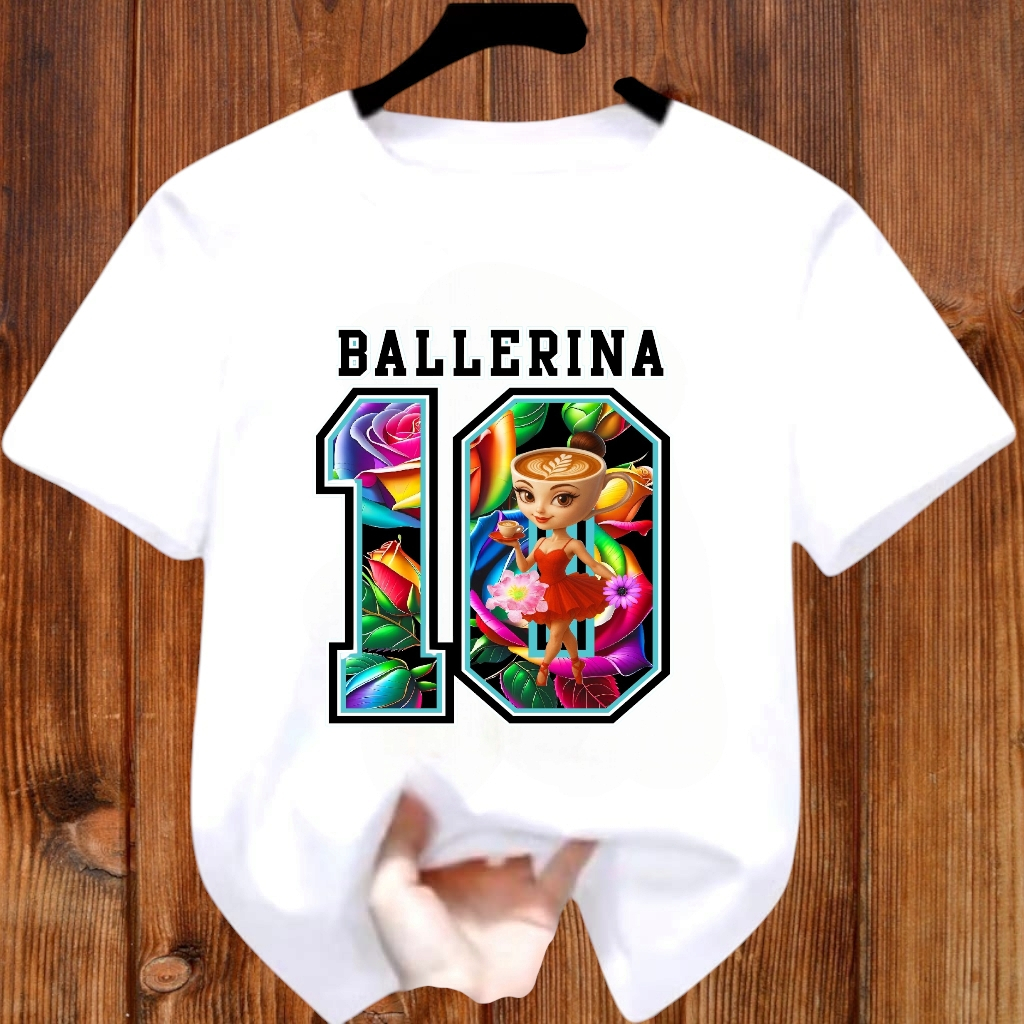 Atasan Baju Anak Angka / Kaos Anak Cewek Angka 10 / Kaos Anak Motif Viral / Kaos Number Series / Baj