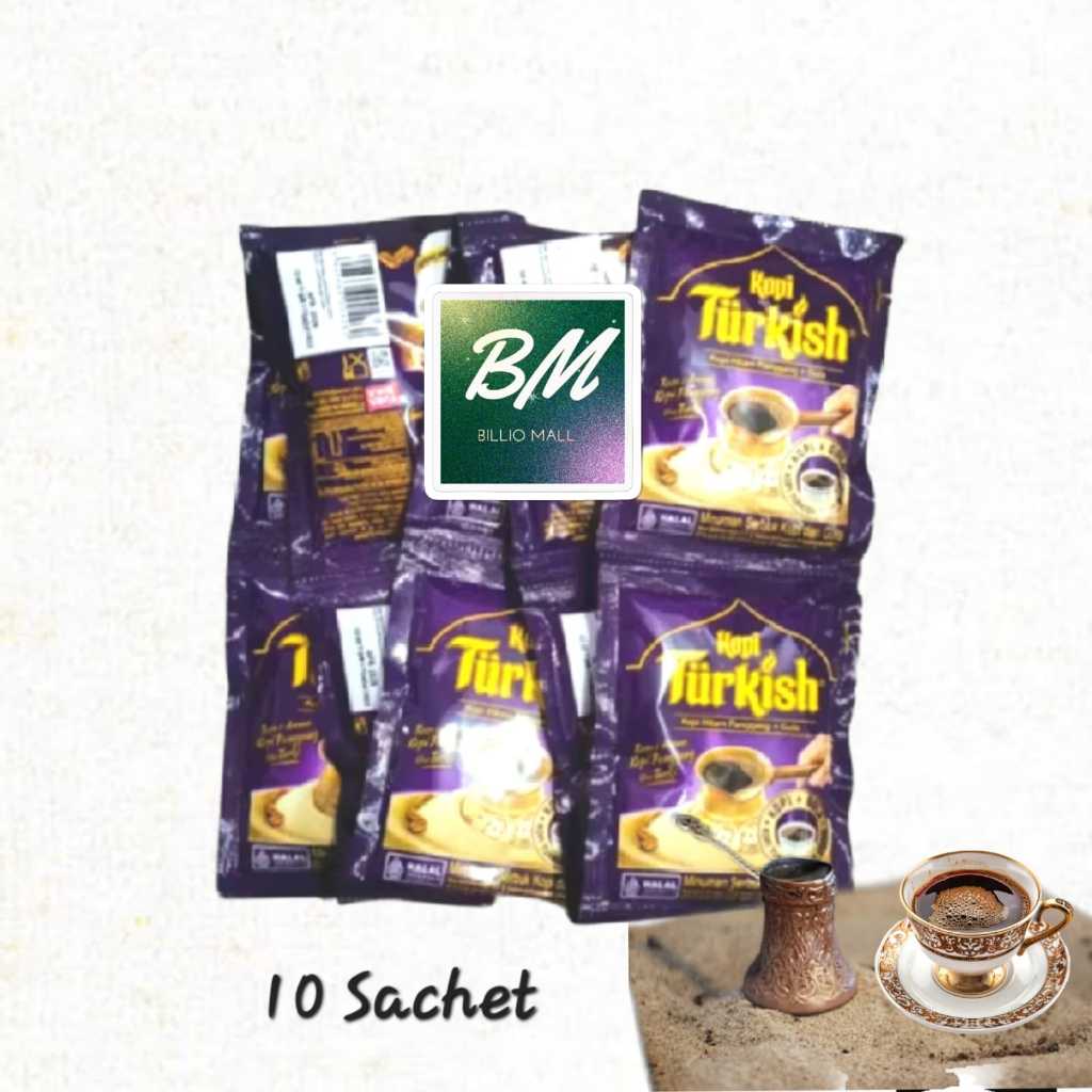 

Kopi Turkish 1 Renceng (isi 10 Sachet 23gr) Kopi Hitam Panggang Turki Dengan Gula