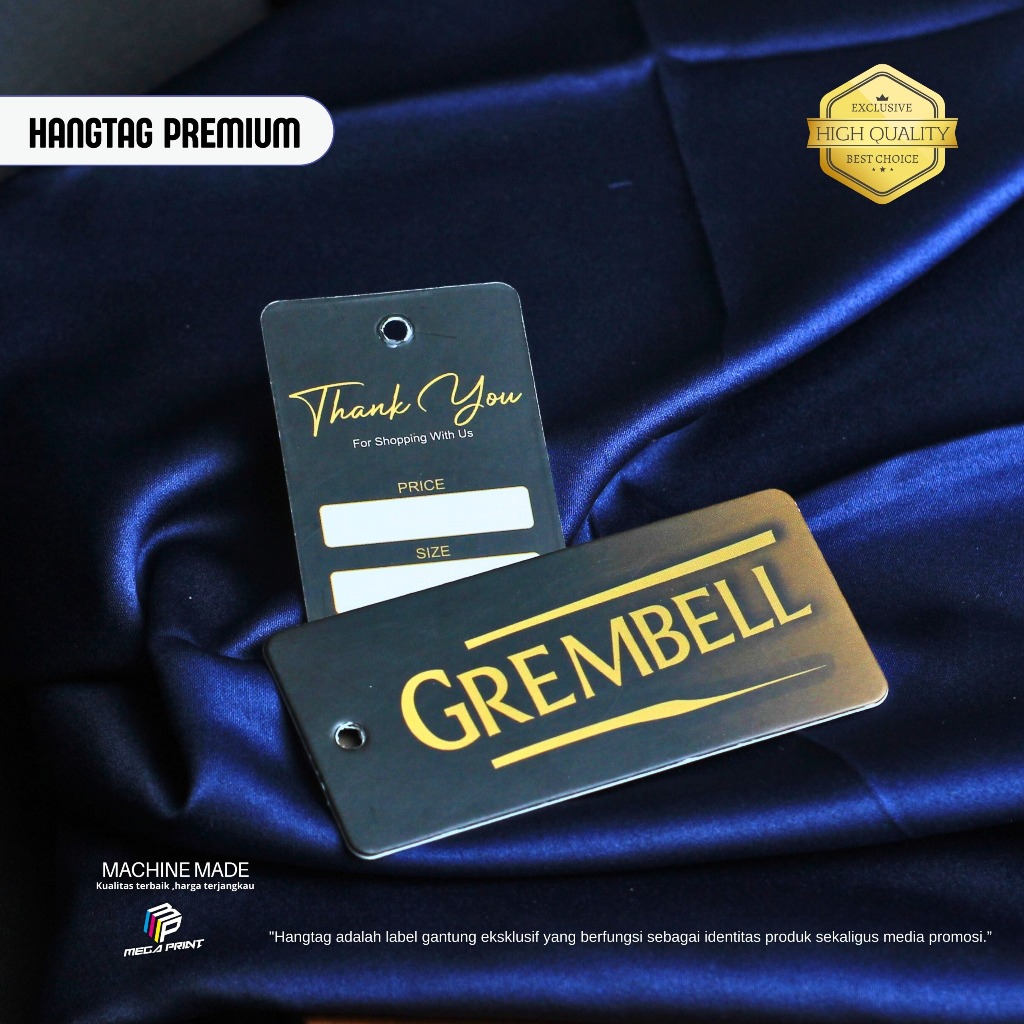 

Hangtag Custom, Tebal 700 gsm, Free Desain