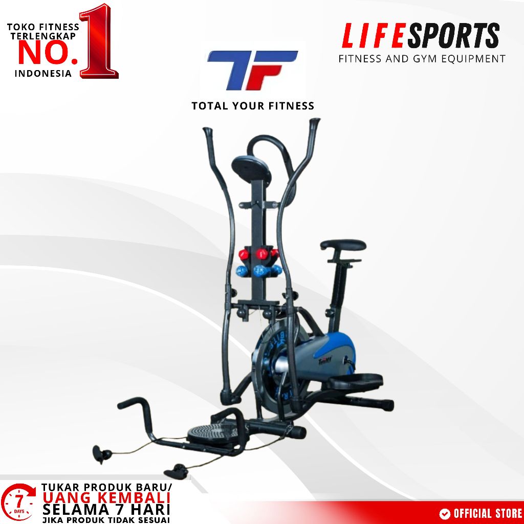 LIFESPORTS - TOTAL FITNESS Alat Fitness Bike Orbitrack Elliptical Crosstrainer