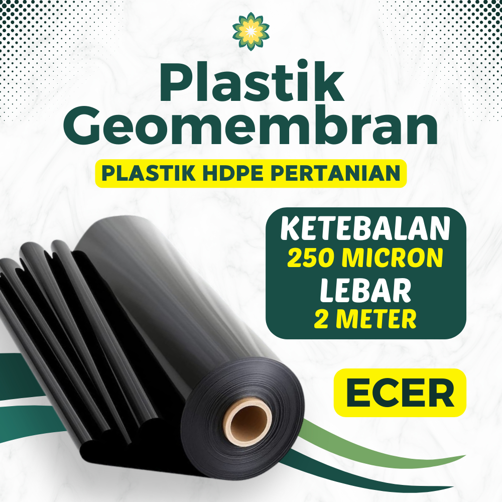 HDPE Geomembran Tebal 250 Micron Lebar 2 Meter
