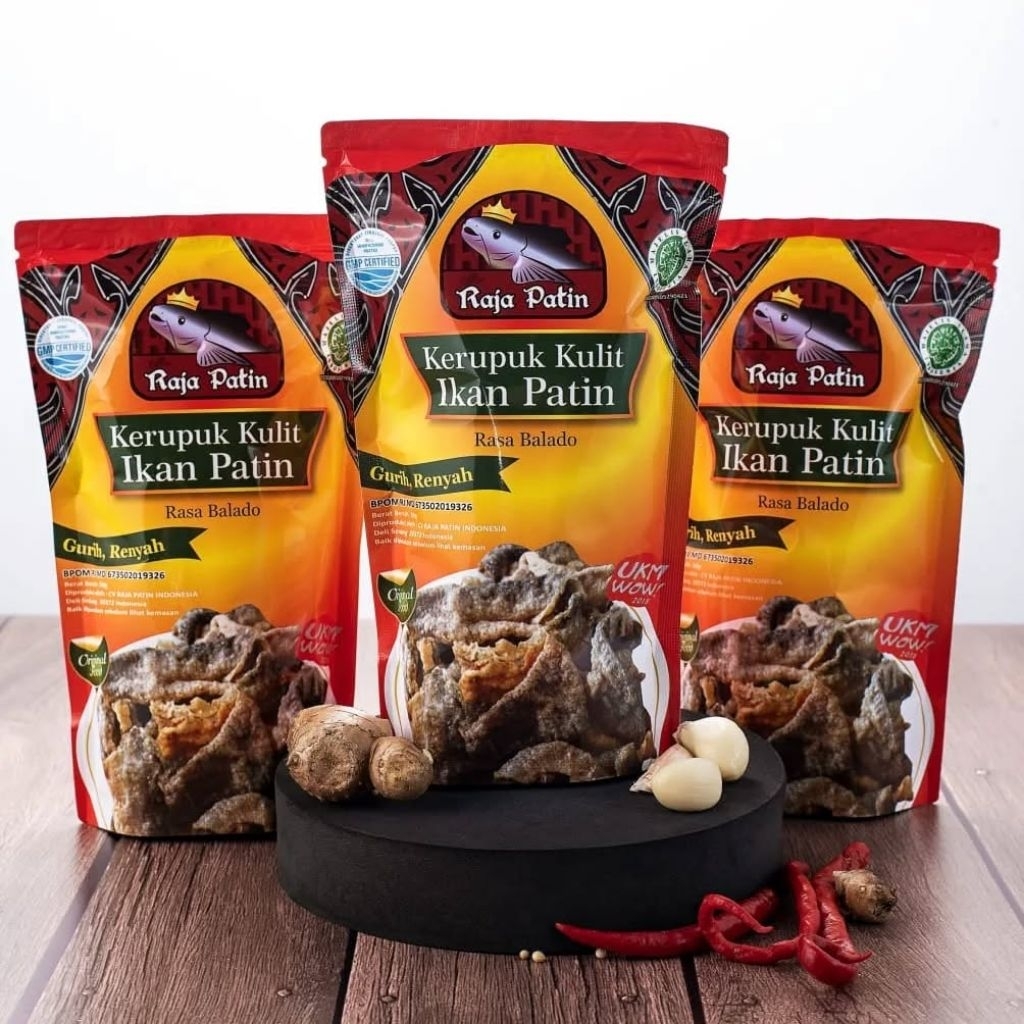 

Kerupuk Kulit Ikan Patin 250 gr - Raja Patin Renyah Gurih
