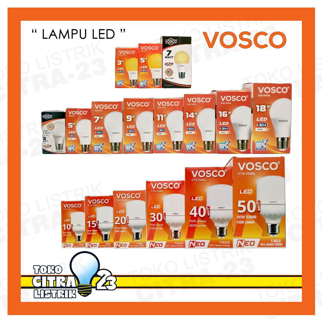 C-23 ll Lampu LED Bulb VOSCO