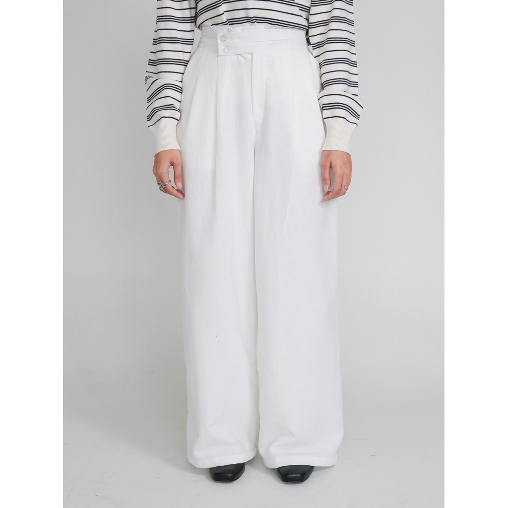 PUFF IT UP - Overlap Linen Pants / Linen Pants / Celana Linen / Celana Formal / Celana Kerja / Celan