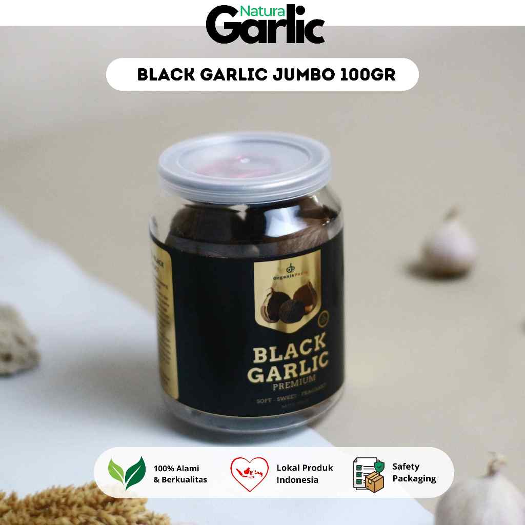 

Jumbo Black Garlic Premium Bawang Hitam Tunggal 100gr