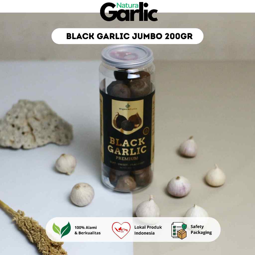 

Jumbo Black Garlic Premium Bawang Hitam Tunggal 200gr