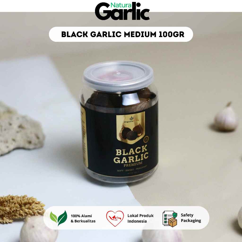 

Black Garlic Premium Bawang Hitam Tunggal 100gr Ukuran Medium