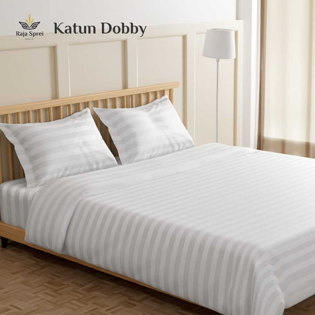Sprei dan Bedcover Set Linen Hotel Dolby 300tc / sprei hotel putih thread count 300 / duvet set hote