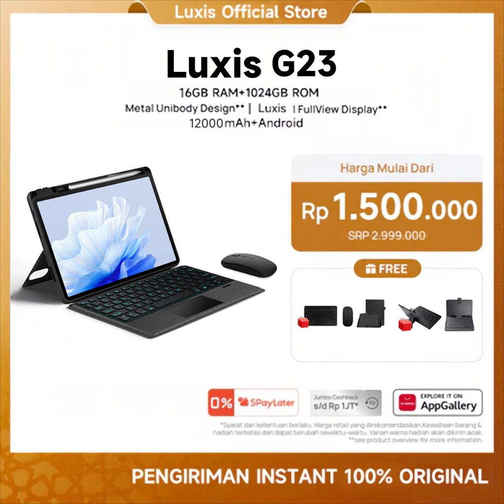 [ Free Mouse Keyboard ] Luxis Tablet G23 (16GB+1024GB)11.6inch"lPS Screen IP68 WATERPROOF RATING Tab