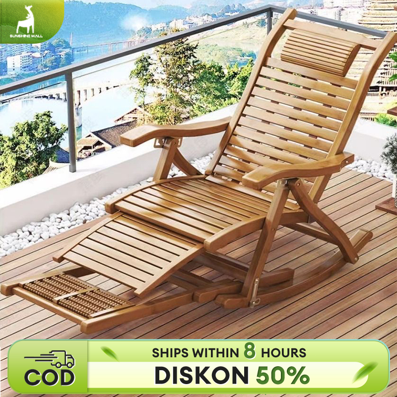 Kursi Lipat Goyang Bambu Kursi Goyang Santai Kursi Malas Kursi Goyang Bulat Kursi Sofa Malas COD