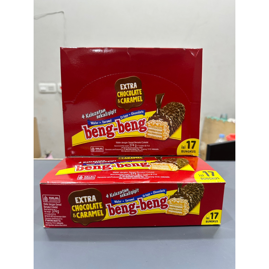 

BENG BENG WAFER CHOCOLATE CARAMEL HARGA PER BOX ISI 17 PCS 374g