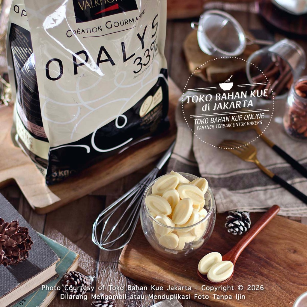 

Valrhona OPALYS 33% White Couverture Chocolate 500gr Coklat Putih Coin