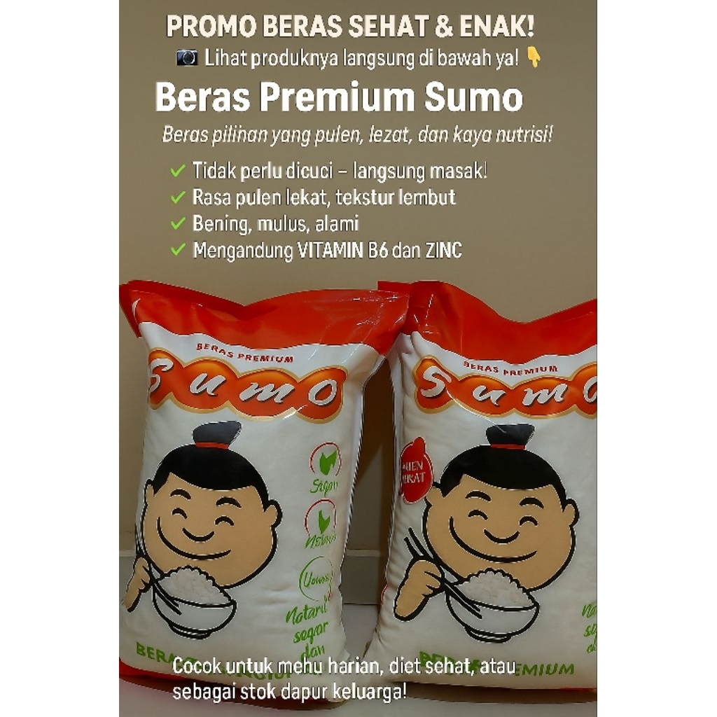 

Beras khusus Sumo merah 5kg promo
