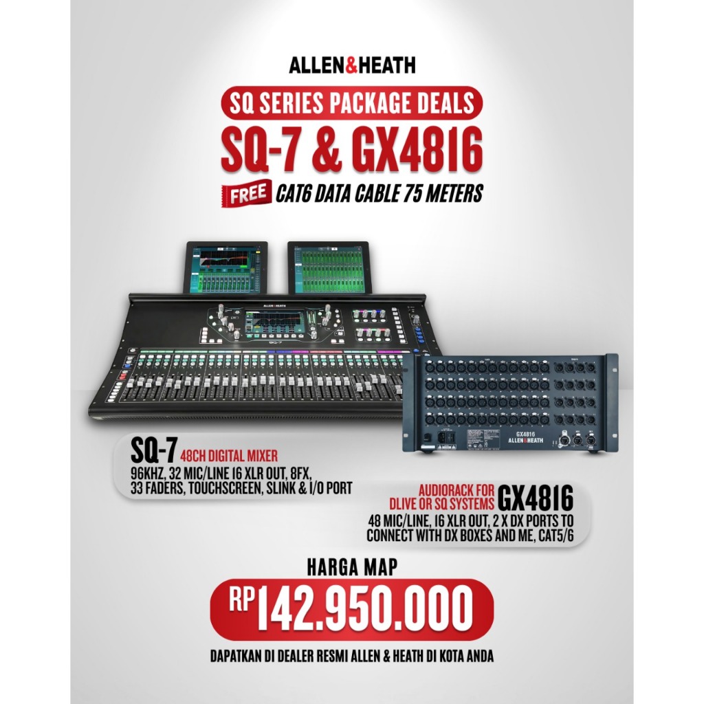Allen & Heath SQ 7 + GX 4816  Paket Digital Mixer original Paket