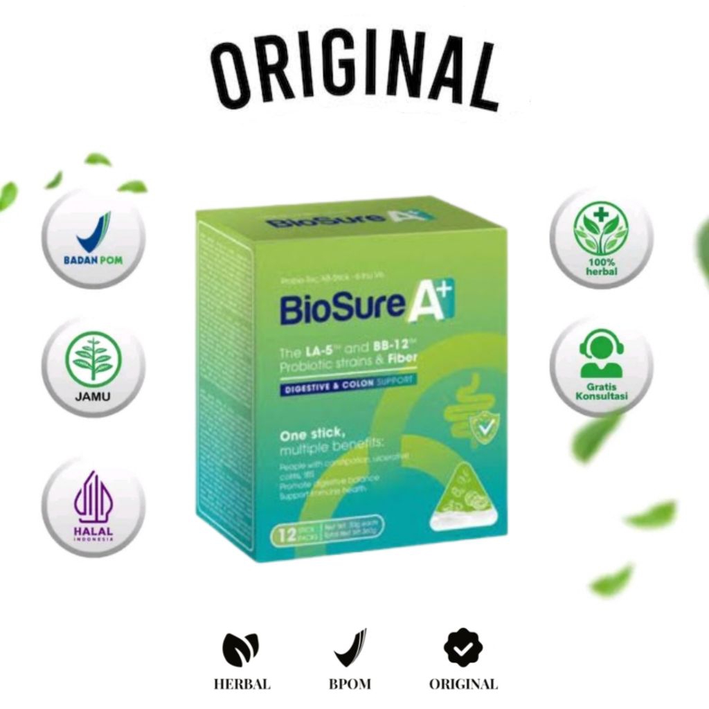 

BioSure A+ Susu Herbal Probiotik Terbaik untuk Kesehatan Usus Besar dan Ganguan Pencernaan