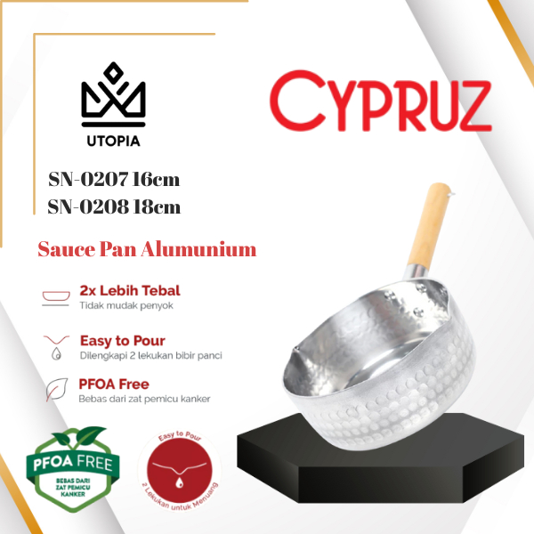 Cypruz Panci Susu Sauce Pan Alumunium 16 cm
