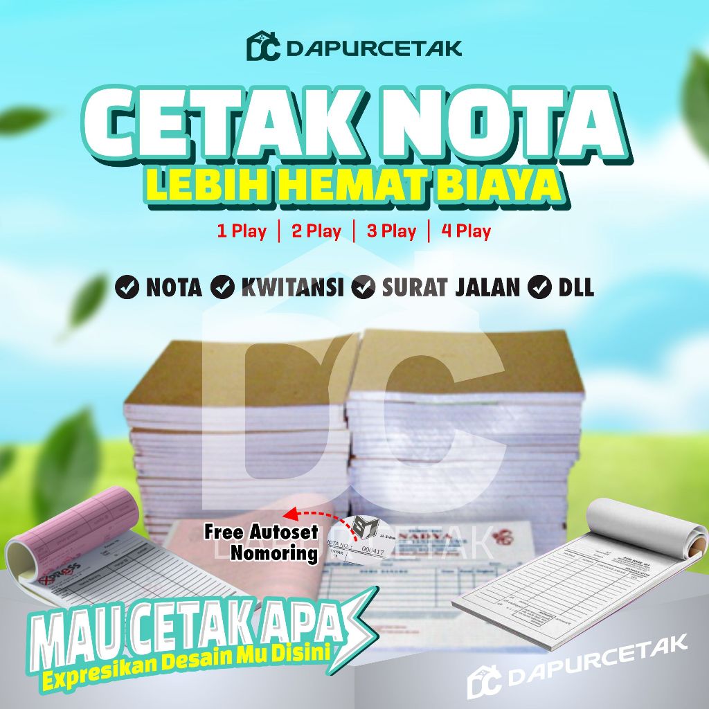 

CETAK NOTA/FAKTUR/INVOICE/SUAT JALAN CUSTOM SESUAI REQUEST