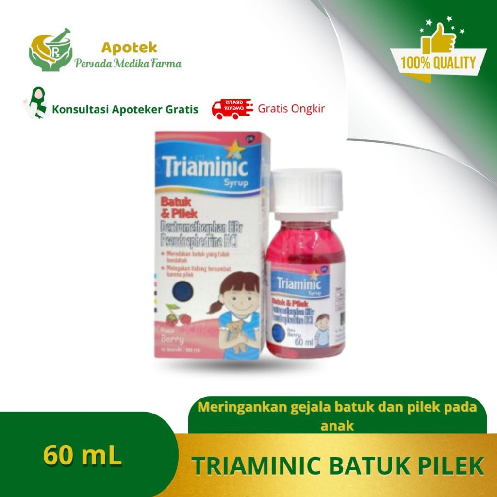 TRIAMINIC BATUK PILEK 60 ML MERINGANKAN GEJALA BATUK DAN PILEK PADA ANAK