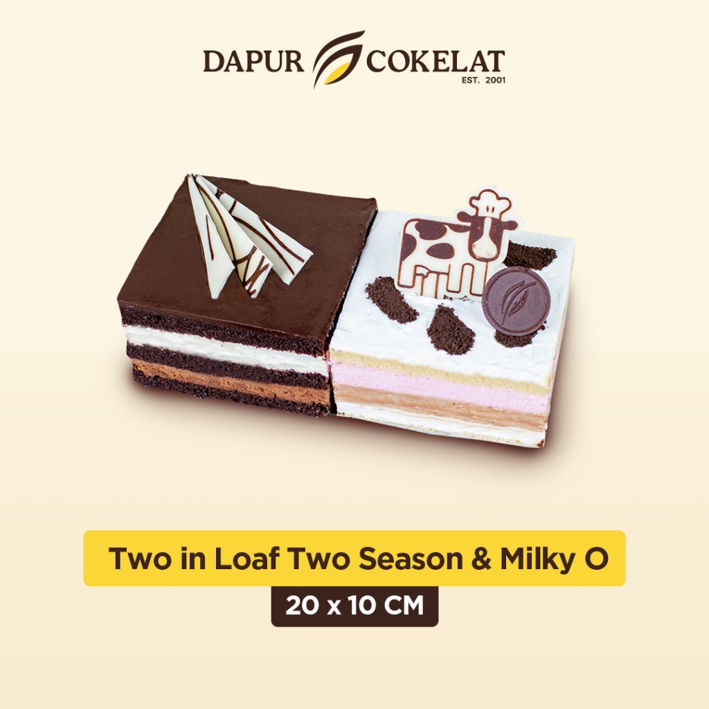 

DAPUR COKELAT - Two in Loaf Two Season & Milky O | Kue Dua Rasa Paduan Two Season yang Creamy dan Milky O yang Manis Lembut