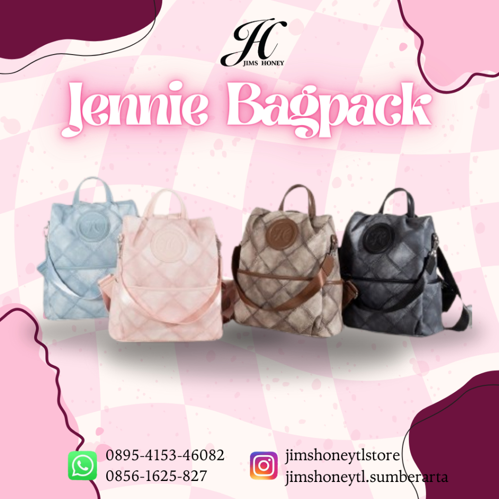 Jennie Backpack Jims Honey || Jims Honey || Tas Ransel Wanita || Tas Ransel