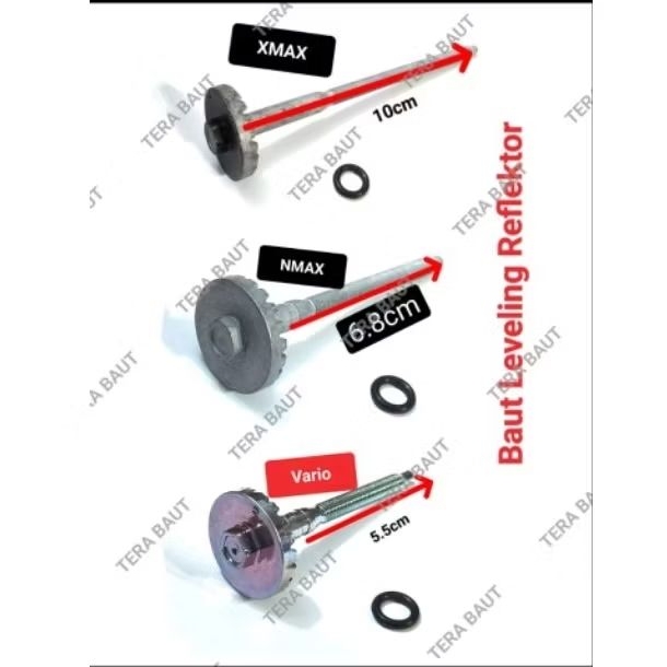 Baut Leveling Stelan Lampu Reflektor Vario 5.5cm / Nmax 6.8cm / Xmax 10cm