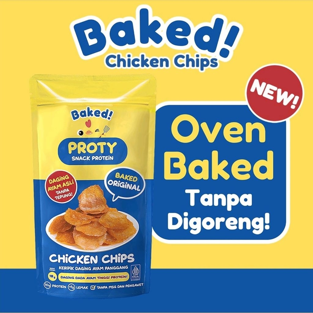 

PROTY - BAKED | Chicken Chips - PANGGANG OVEN Snack Protein Dada Ayam Keripik