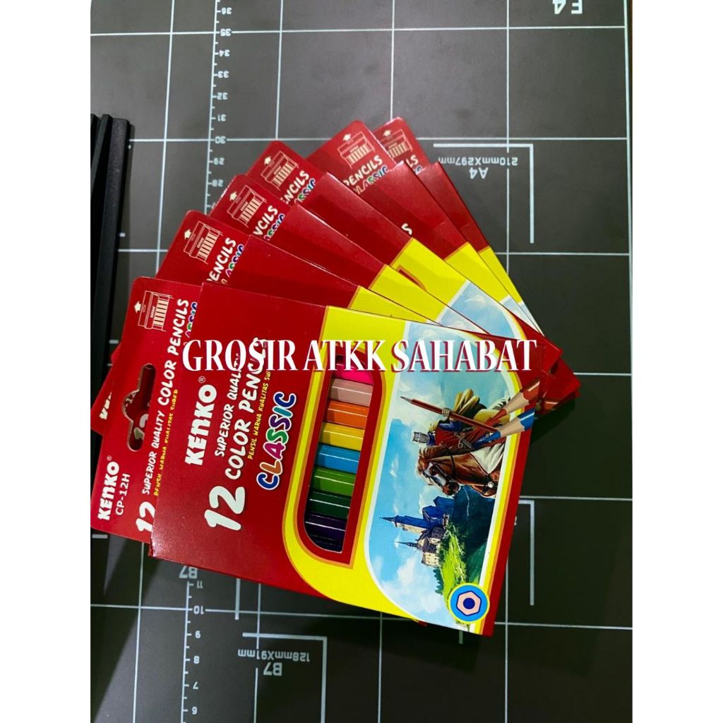 

GROSIR HARGA 1/2 LUSIN (6 PCS) Pensil 12 Warna Pendek Classic Kenko CP-12H/Pensil Warna/Pensil Kayu