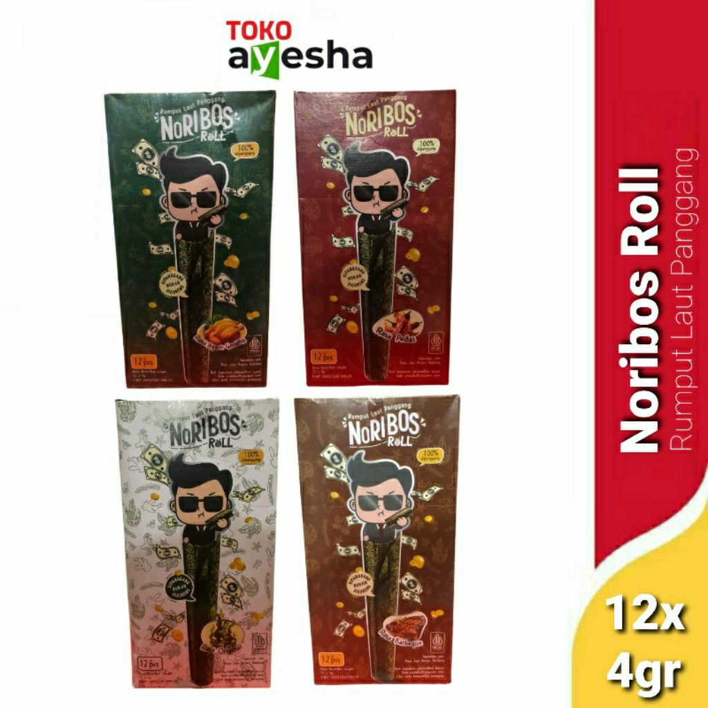 

Noribos Roll Rumput Laut Panggang - 1 Box isi 12 pcs