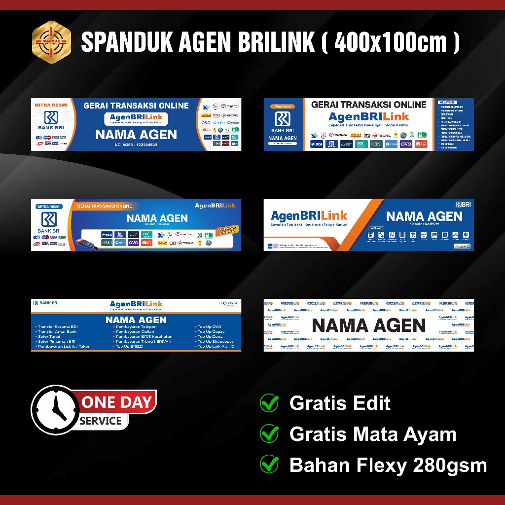 [ 400x100cm ] Cetak Spanduk / Banner / MMT Agen Brilink
