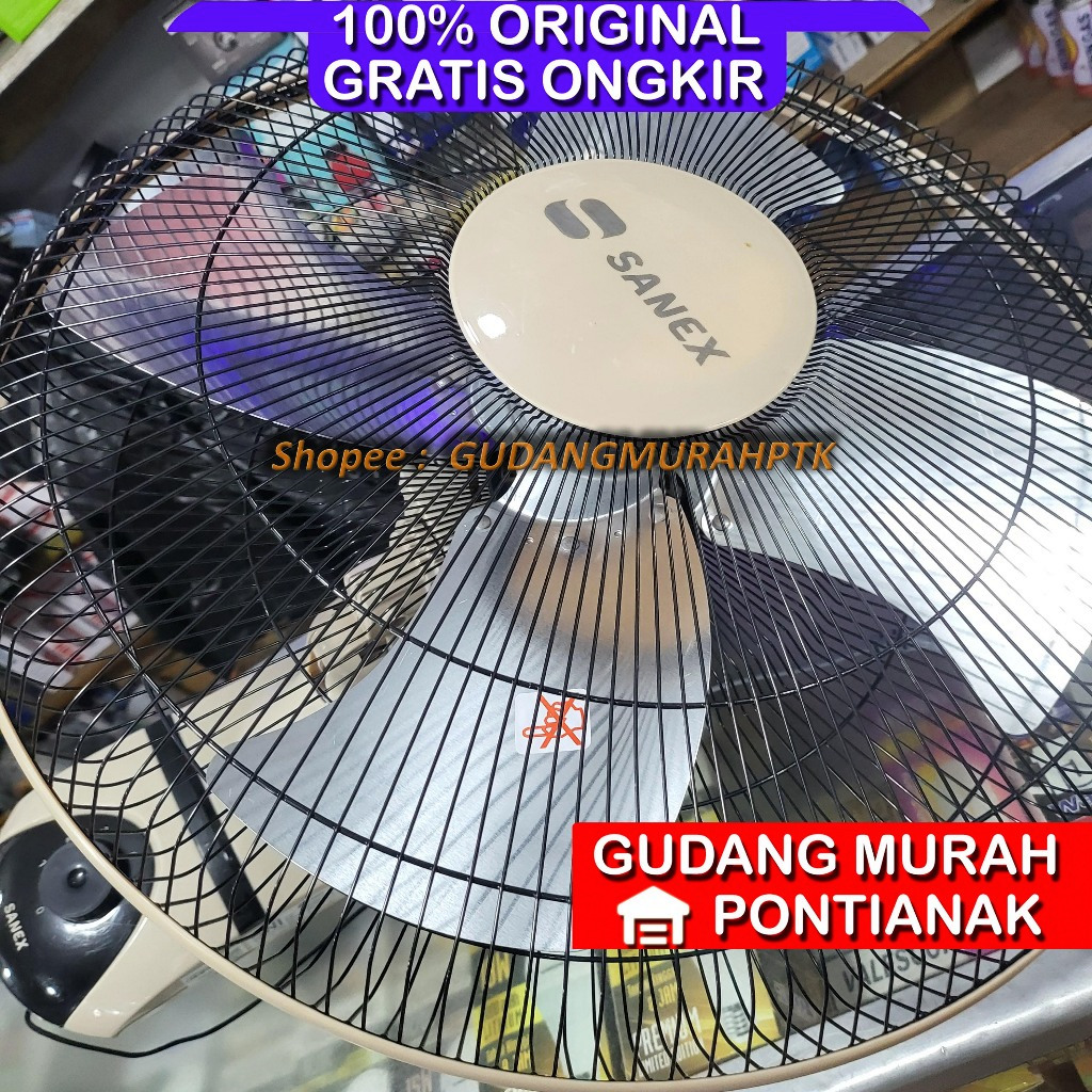 Kipas Angin Dinding Sanex TURBO TORNADO Wall Fan Jumbo 18 Inch FW 1878 1879 Baling sayap Besi 18"