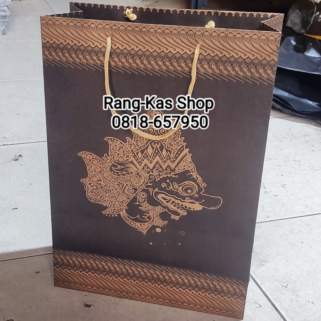 

Paper bag Batik Wayang Gold Folio Medium Eksklusif samson doff