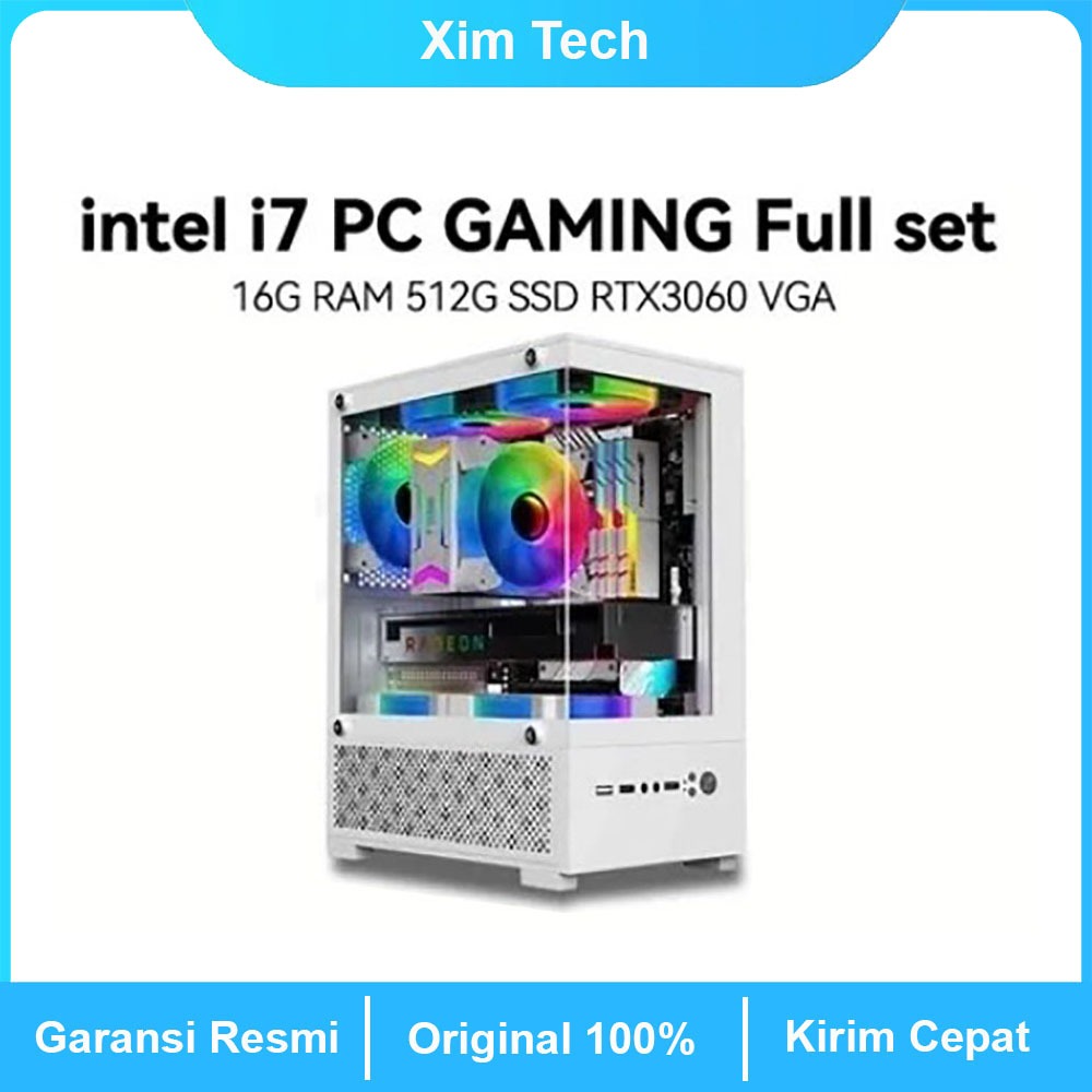 [Xim Tech] Intel i5/i7 PC gaming full set 3/6Juta cocok untuk kantor/desain komputer desktop, keyboa