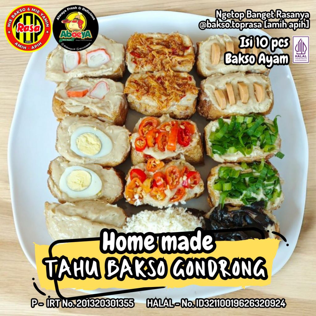 

Frozen Food | Tahu Bakso Topping Mix Isi 10pcsTahu Bakso Gondrong Free Bumbu Kuah Kaldu