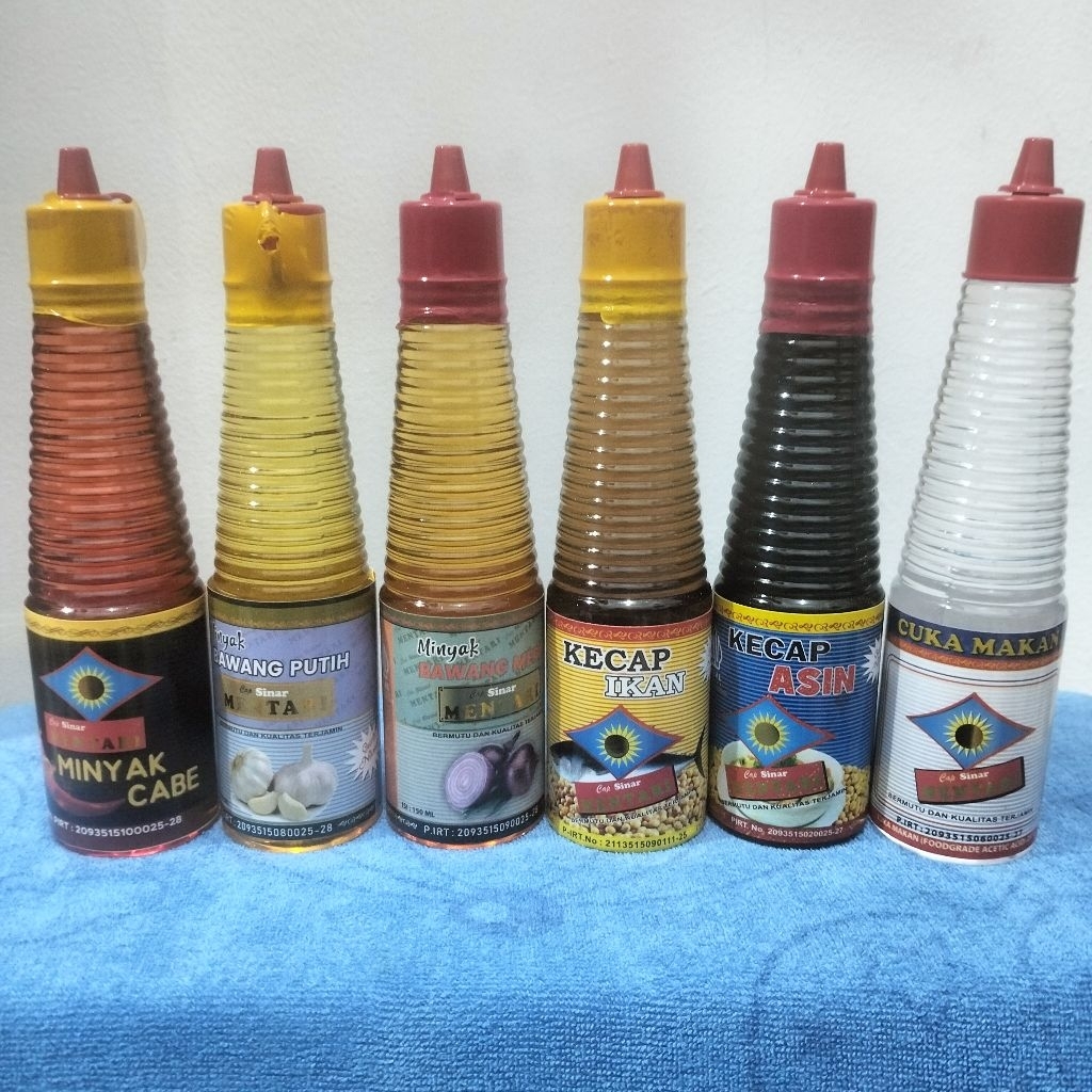 

Mentari minyak bawang merah bawang putih minyak cabe kecap ikan cuka 150 ml