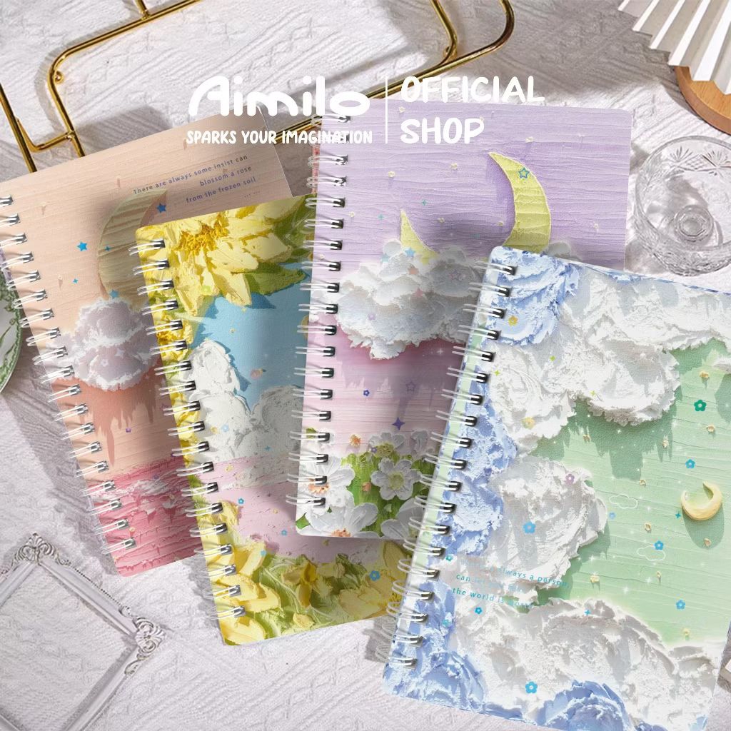 

Aimilo Notebook Aesthetic Buku Diary 40 Lembar Buku Jurnal Buku Catatan Buku Note Stiker Buku