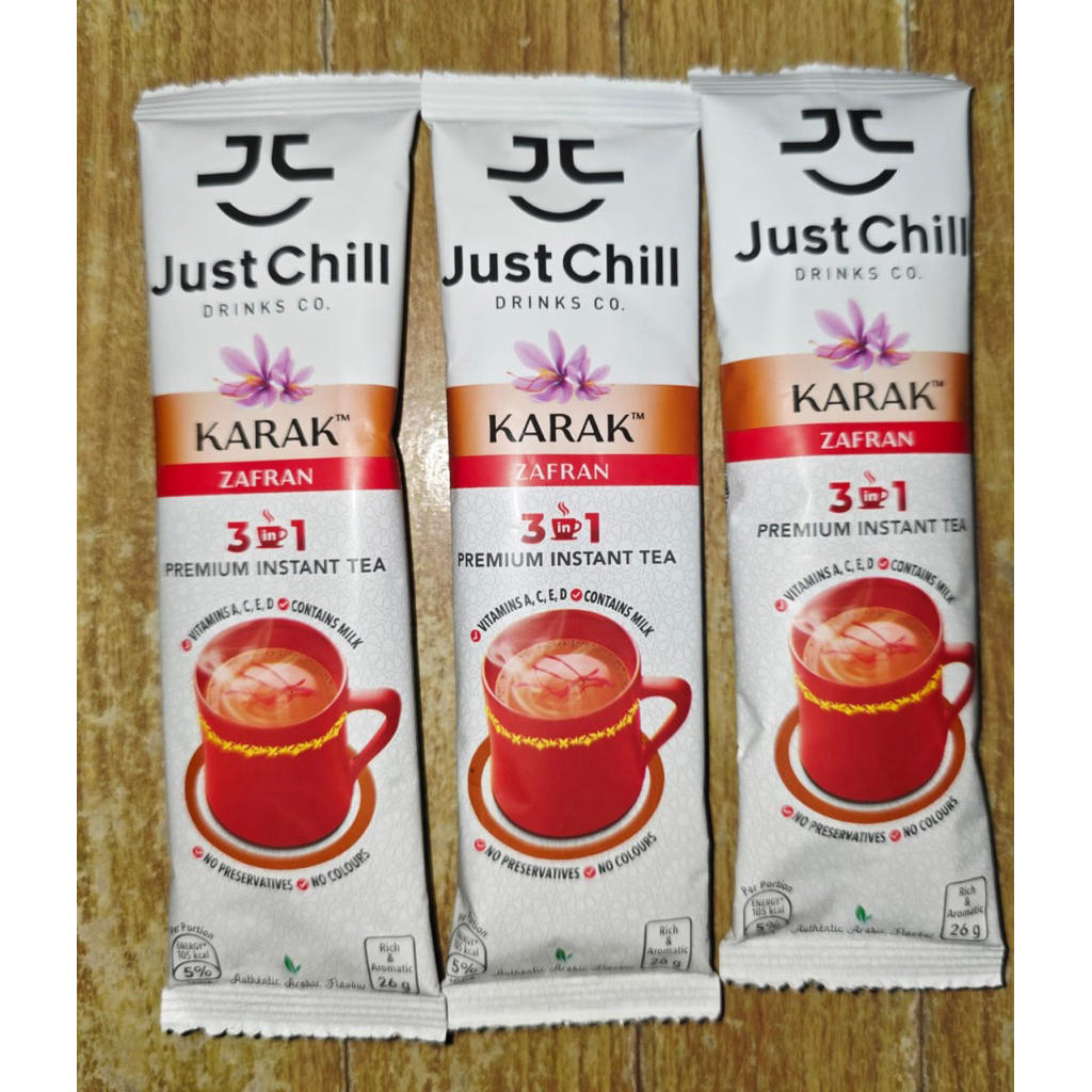 

Just Chill Teh arab Karak Zafran ecer per 1bungkus