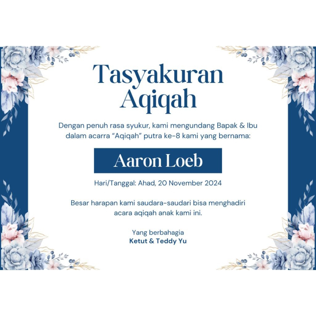 UNDANGAN PERNIKAHAN DAN SEGALA JENIS UNDANGAN BISA DI Request