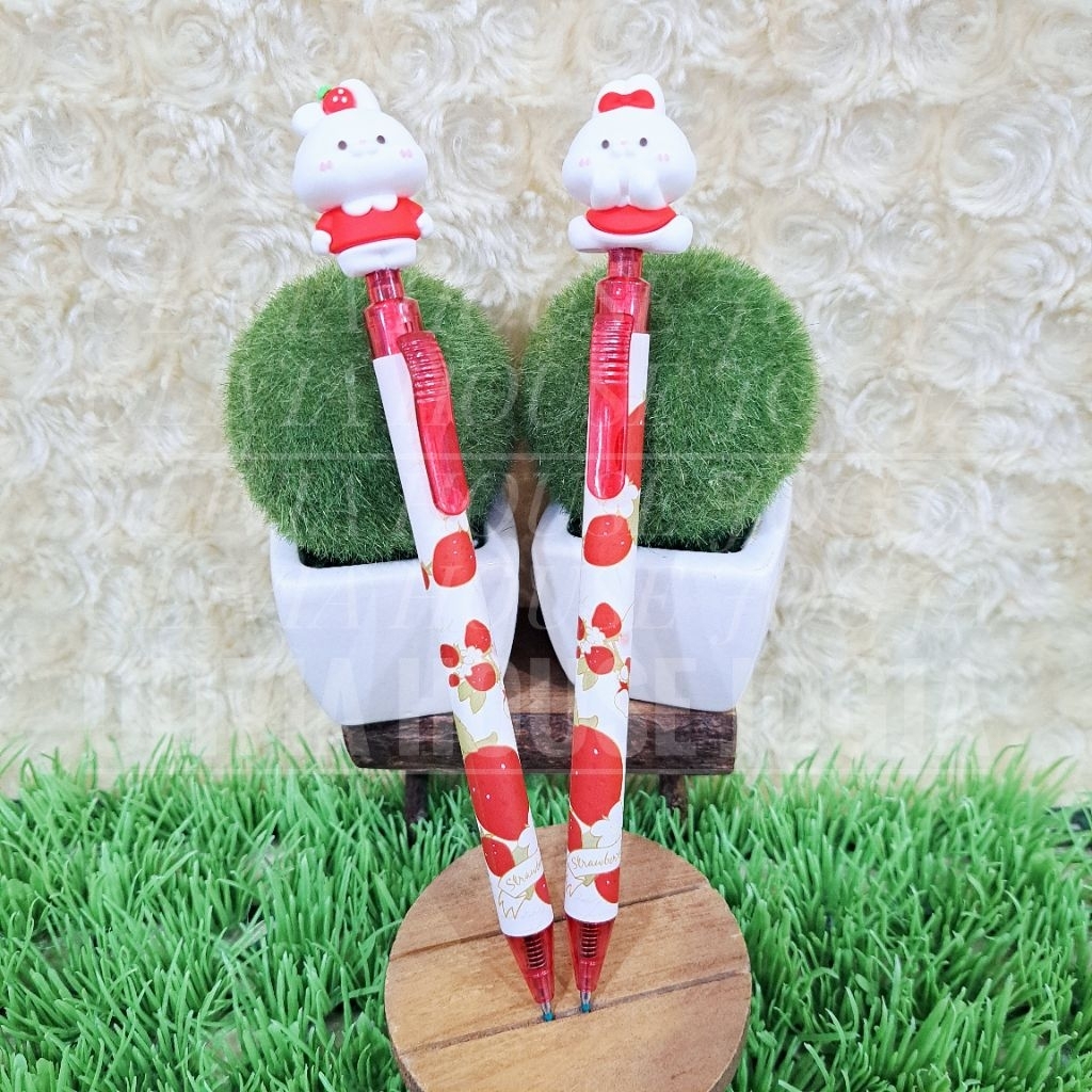 

Bolpoin Kelinci Stroberi Merah Pena Bunny Strawberry Bolpen Rabbit Strawberry