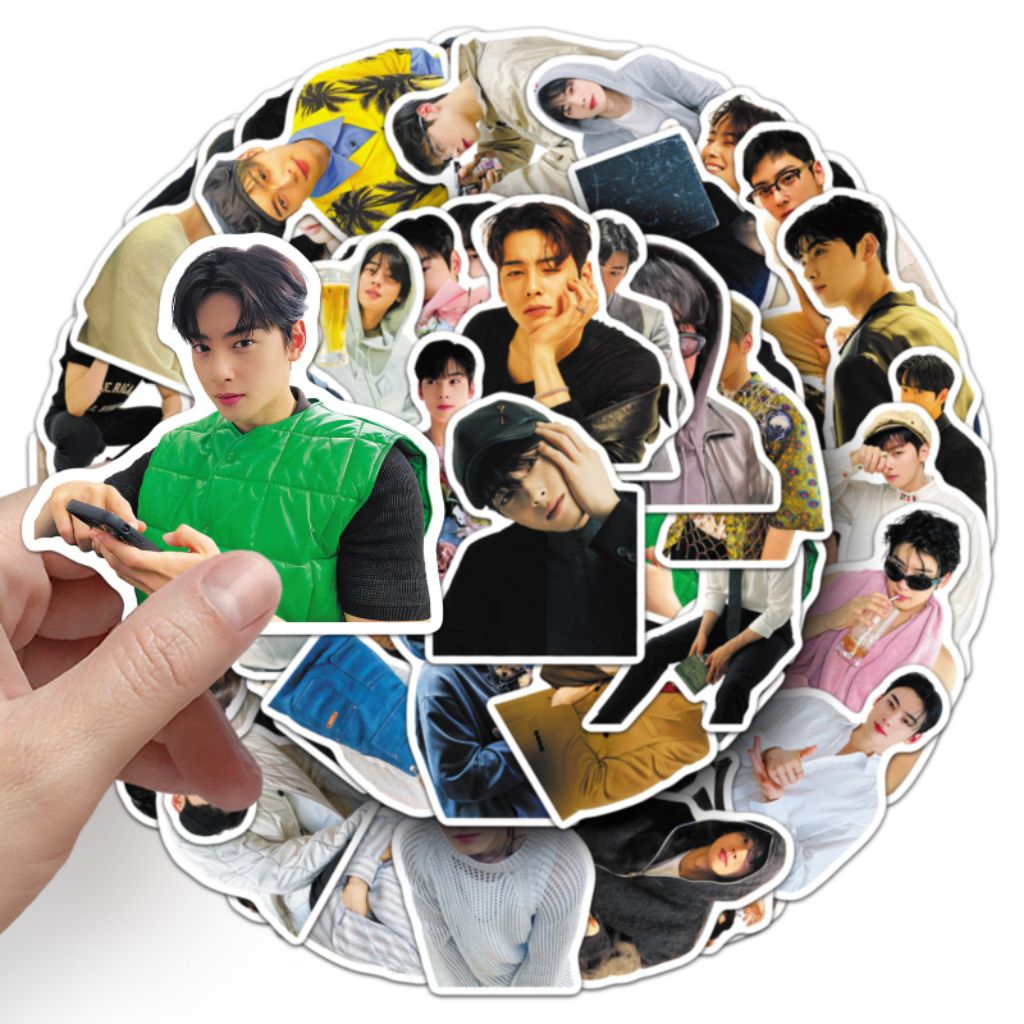 

[50 Pcs] DECO STICKER | STICKER DIY | JURNAL AESTHETIC [DS-241] CHA EUN WOO Idol Korea Sticker Koper, HP Laptop Tumbler Komputer
