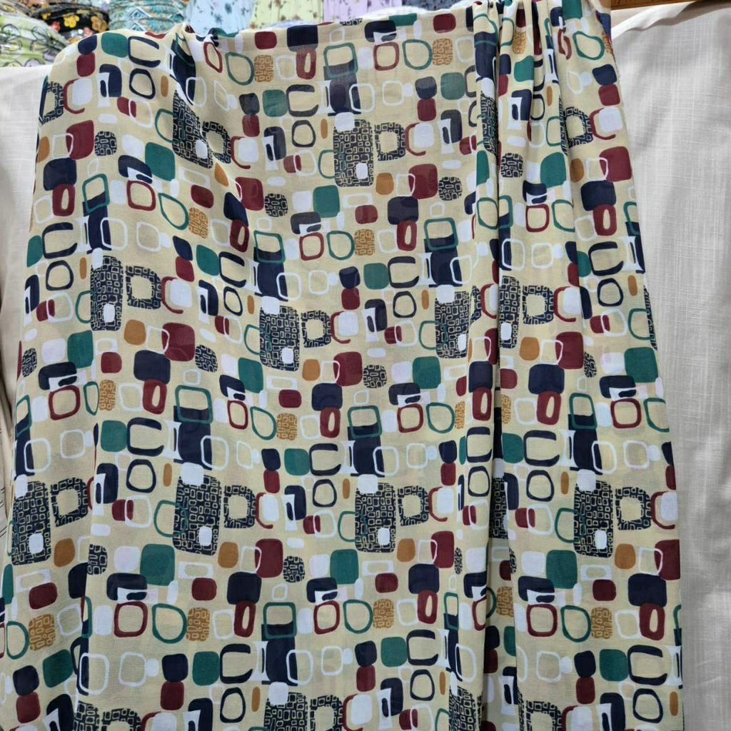 KAIN SIFON CERUTY PREMIUM MOTIF ABSTRAK  - KAIN SIFON MOTIF ABSTRAK  - KAIN MOTIF ABSTRAK HARGA/0,5M