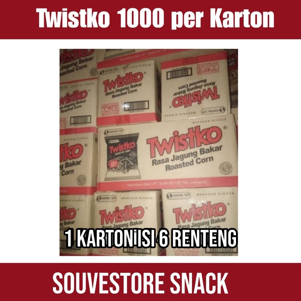 

Siantar Top Twistko jagung bakar Renceng Per Karton isi 60