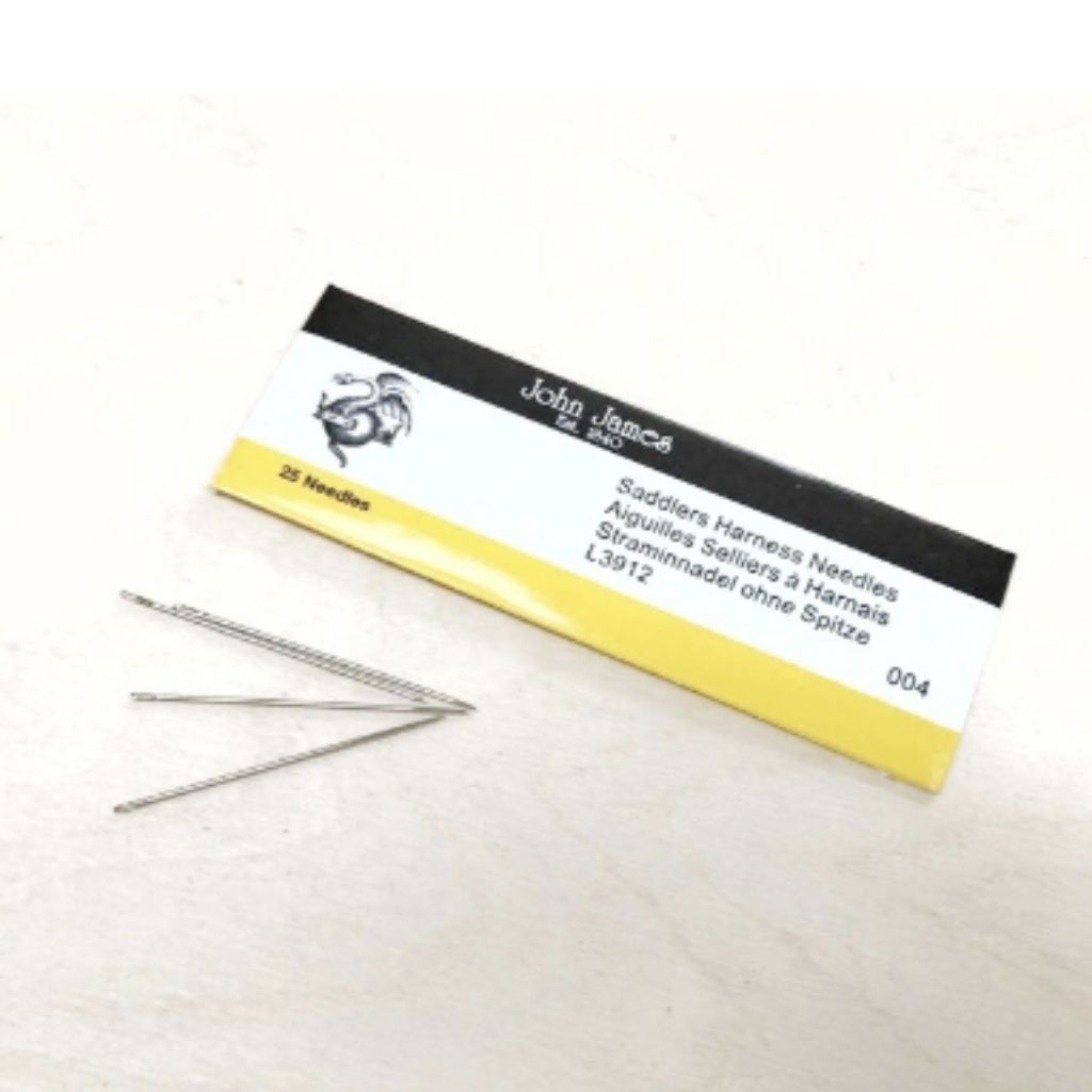1 pc Jarum John James 004 Leather Needle Jahit Manual Jarum Tangan untuk Kulit Asli Tebal Nabati Veg