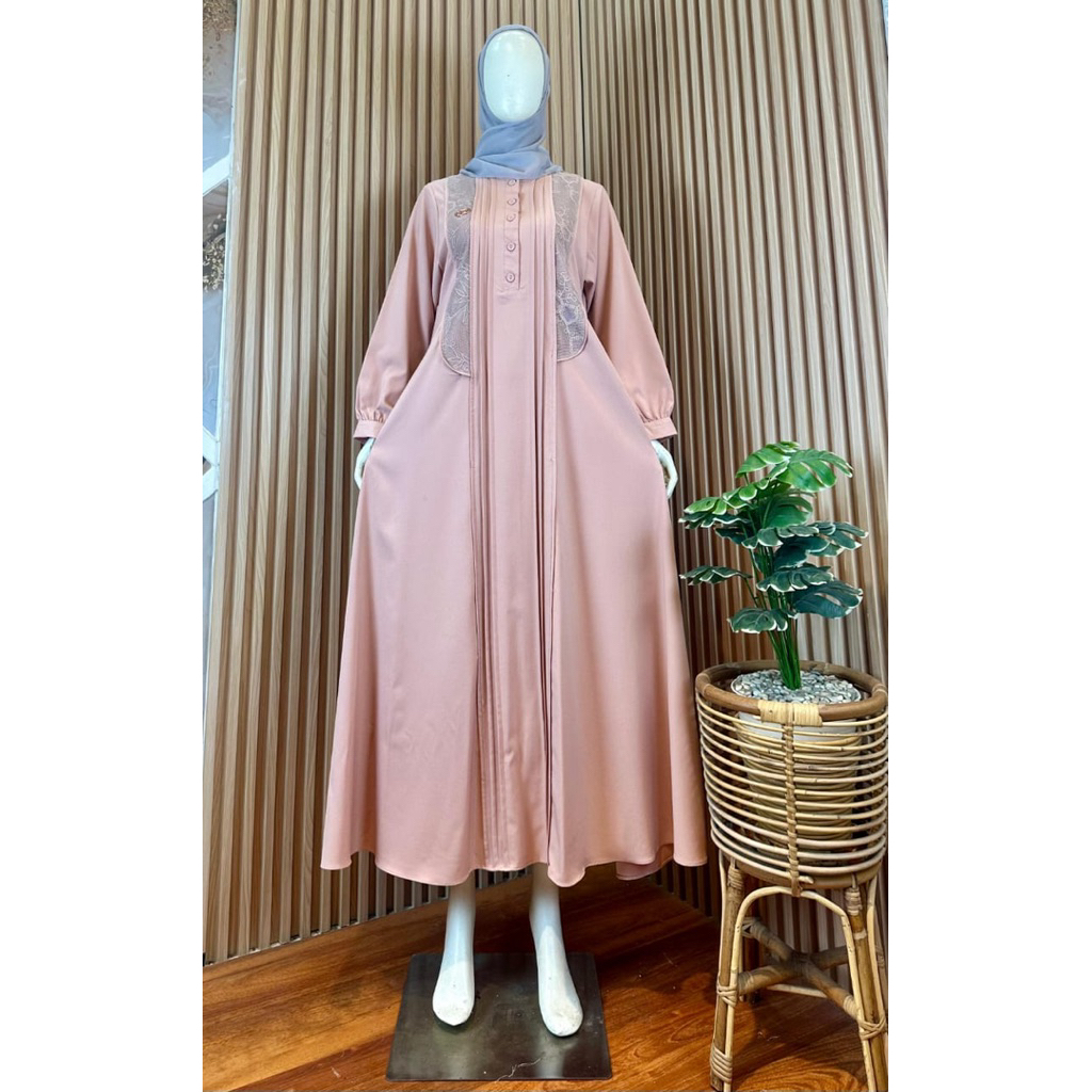 [MERRY'svlogg] GAMIS TERBARU BY MYESHA FASHION. GAMIS BAHAN JASMINE KOMBINASI BORDIR MEWAH