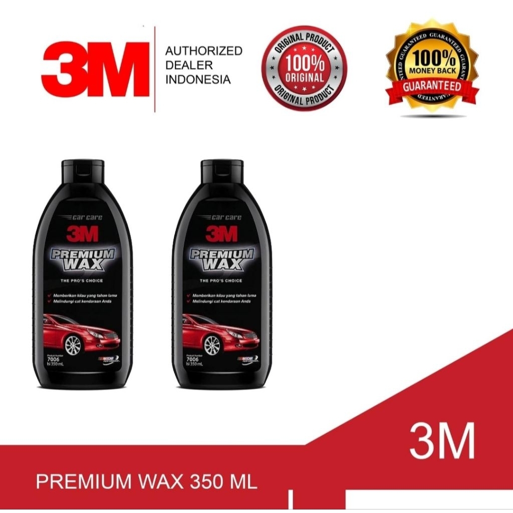 Premium wax 3M 350ml / Pengkilap mobil / wax mobil