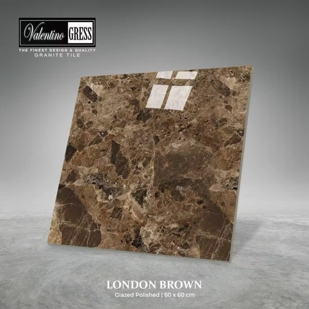 Granit Valentino Gress 60x60 London Brown | Glazed Polished