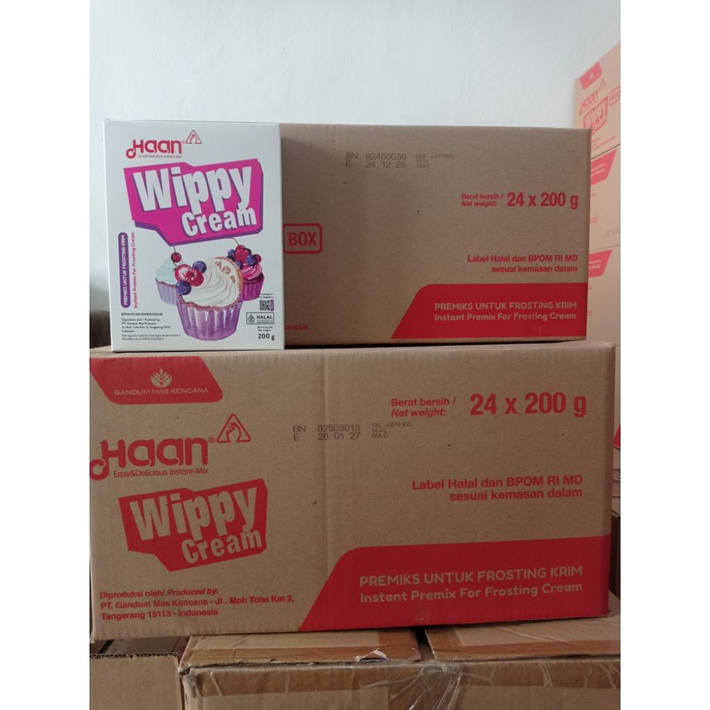 

haan wippy cream box 200g x 24 /carton expdate 09/04/2027
